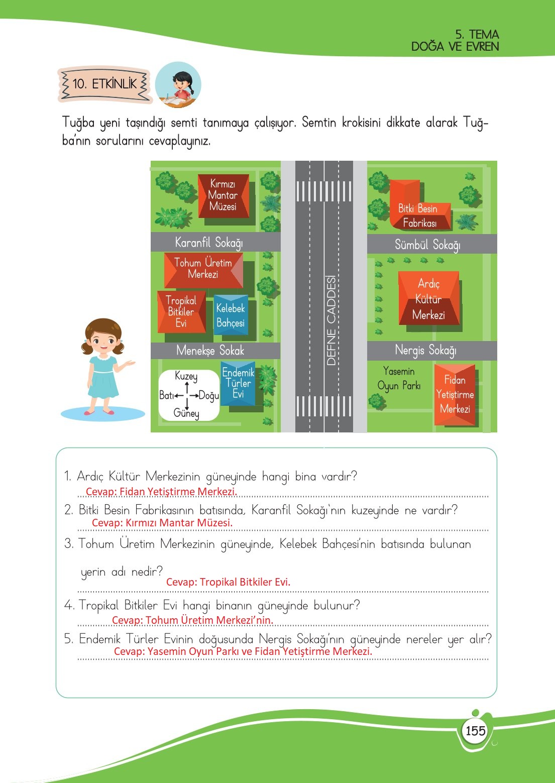 4. Sınıf Meb Yayınları Türkçe Ders Kitabı Sayfa 0155 Cevapları