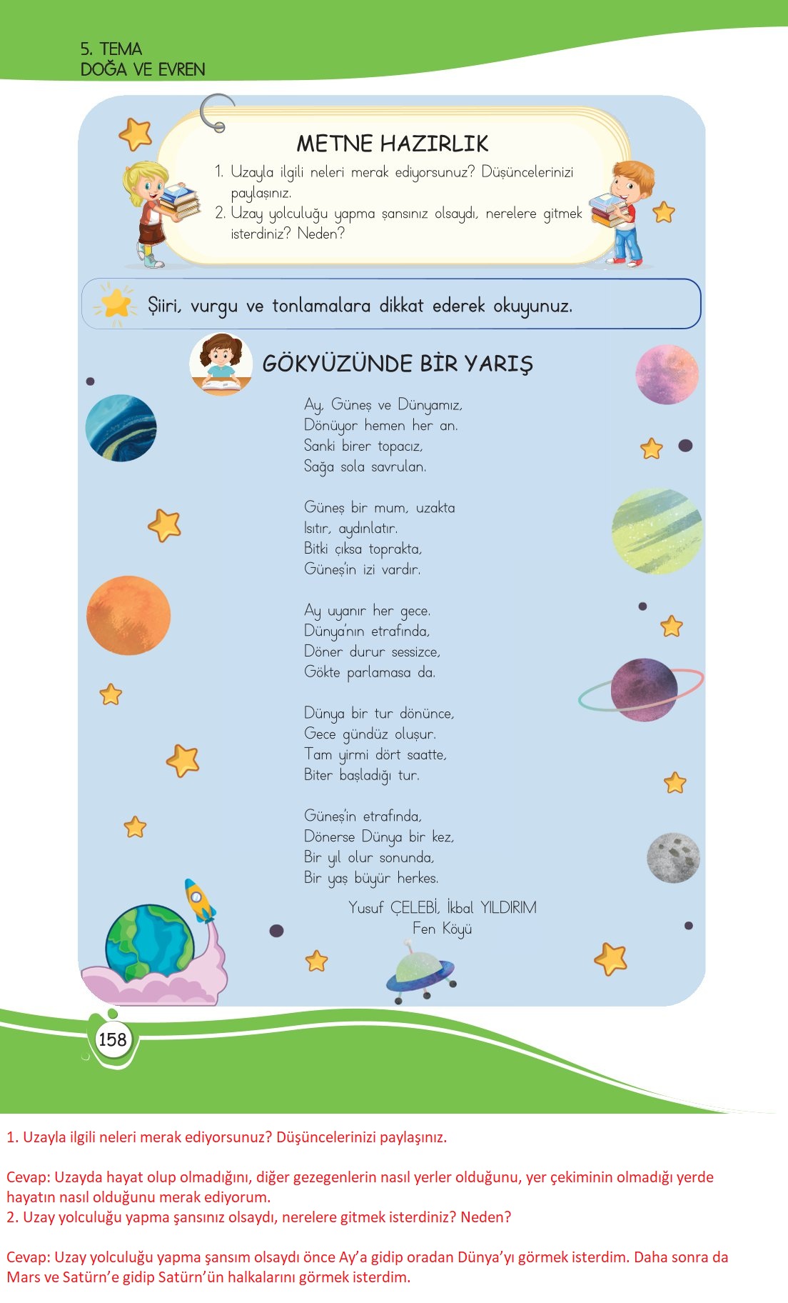 4. Sınıf Meb Yayınları Türkçe Ders Kitabı Sayfa 0158 Cevapları