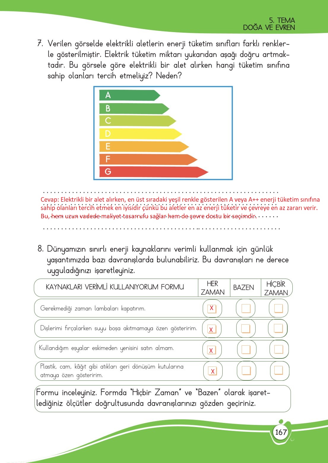 4. Sınıf Meb Yayınları Türkçe Ders Kitabı Sayfa 0167 Cevapları