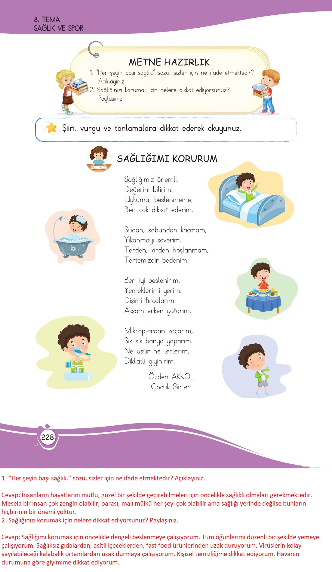 4. Sınıf Meb Yayınları Türkçe Ders Kitabı Sayfa 0228 Cevapları