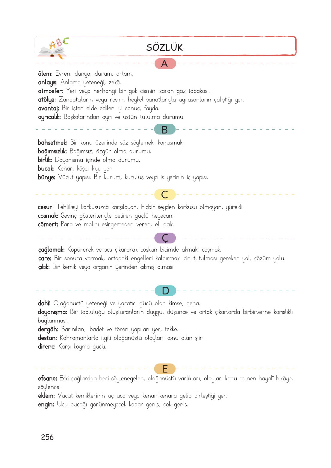 4. Sınıf Meb Yayınları Türkçe Ders Kitabı Sayfa 0256 Cevapları