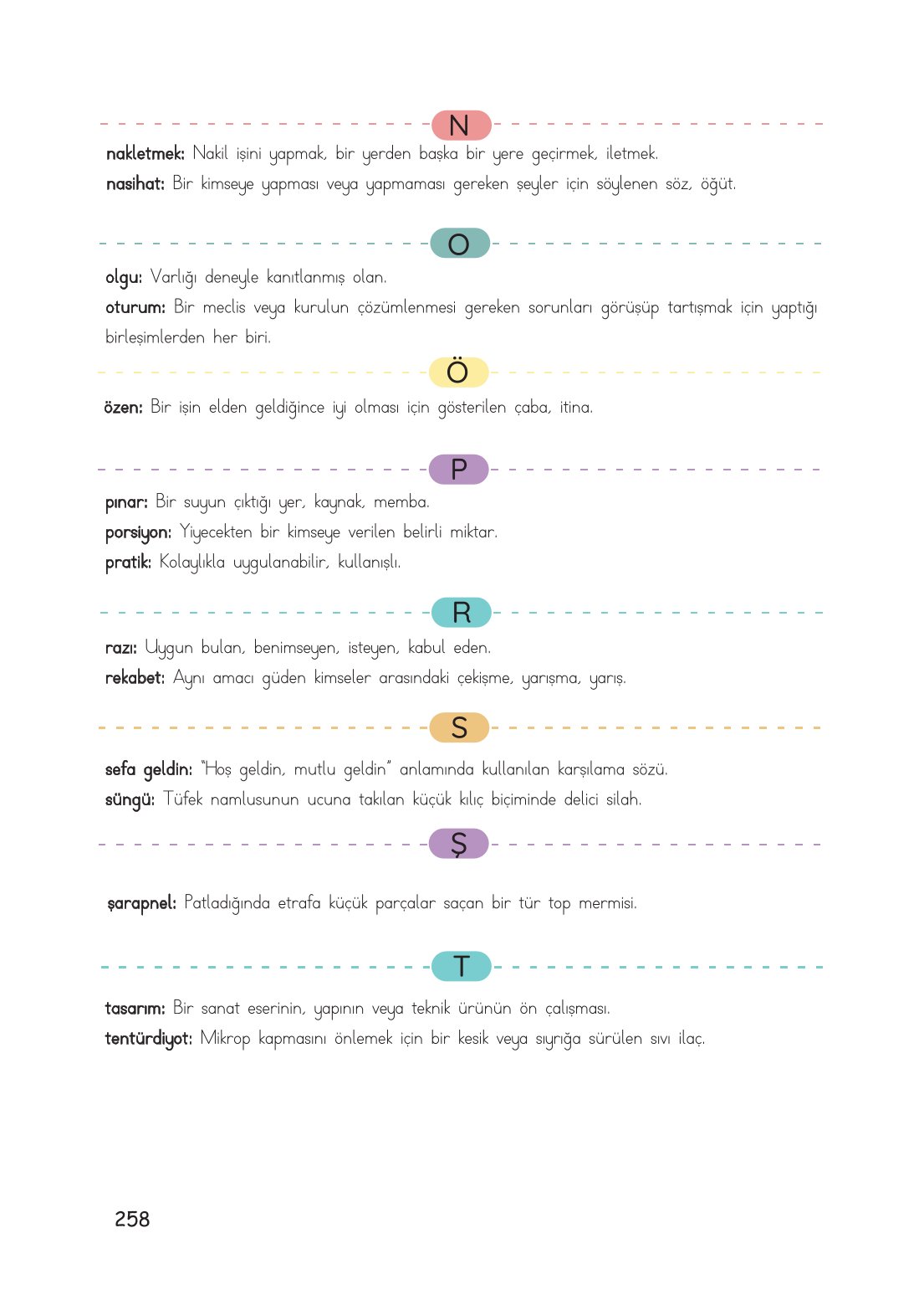 4. Sınıf Meb Yayınları Türkçe Ders Kitabı Sayfa 0258 Cevapları